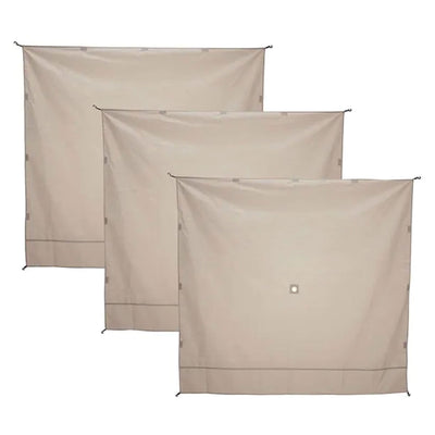 Gazelle Tents G6 8 Person Gazebo and Portable Wind Panels, Desert Sand (3 Pack)