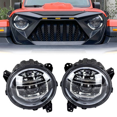 AMERICAN MODIFIED LED Round Halo Headlight for 18-22 Wrangler JL,Gladiator JT