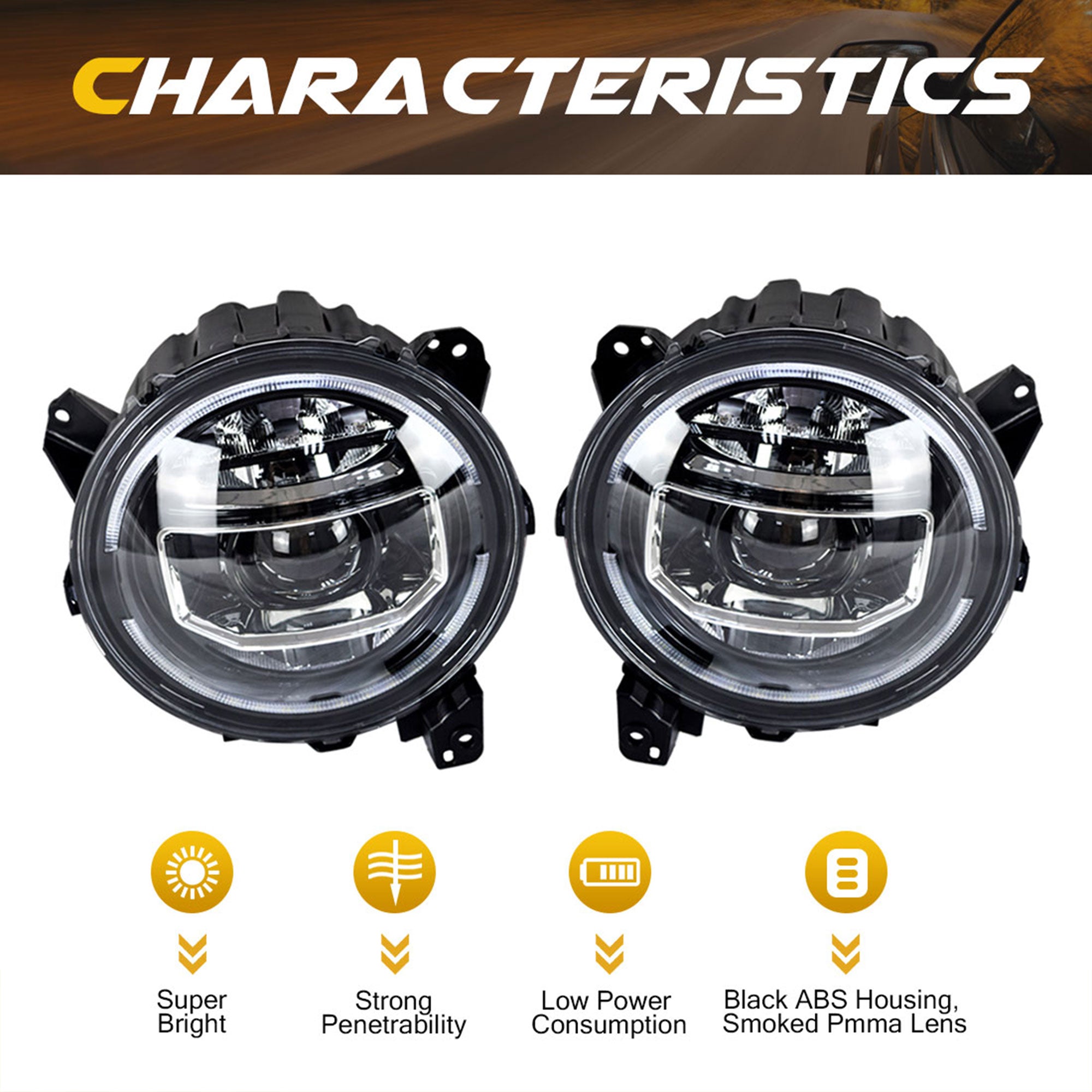 AMERICAN MODIFIED LED Halo Headlight for 18-22 Wrangler JL,Gladiator JT (Used) - VMInnovations