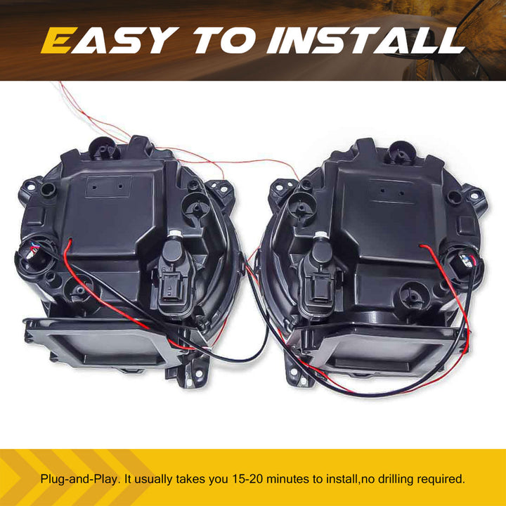 AMERICAN MODIFIED LED Round Halo Headlight for 18-22 Wrangler JL,Gladiator JT - VMInnovations