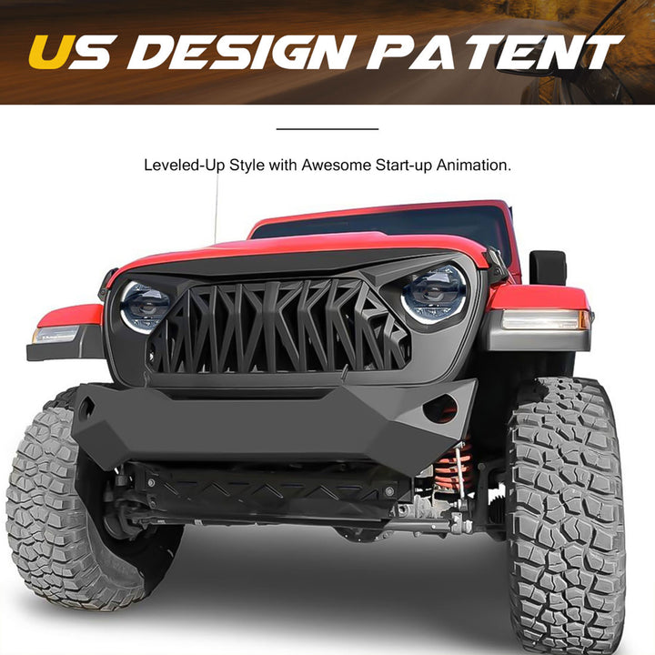 AMERICAN MODIFIED LED Round Halo Headlight for 18-22 Wrangler JL,Gladiator JT - VMInnovations