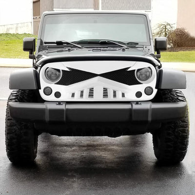 AMERICAN MODIFIED Front Hawke Grille Compatible with 2007-2018 Jeep Wrangler JK