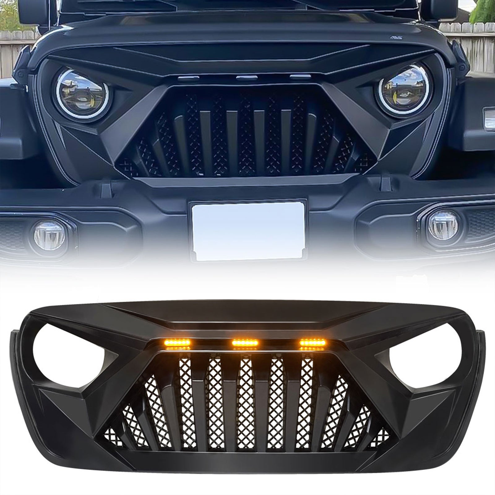 AMERICAN MODIFIED Goliath Grille for 2018+ Wrangler & 2020+ Gladiator (Open Box) - VMInnovations