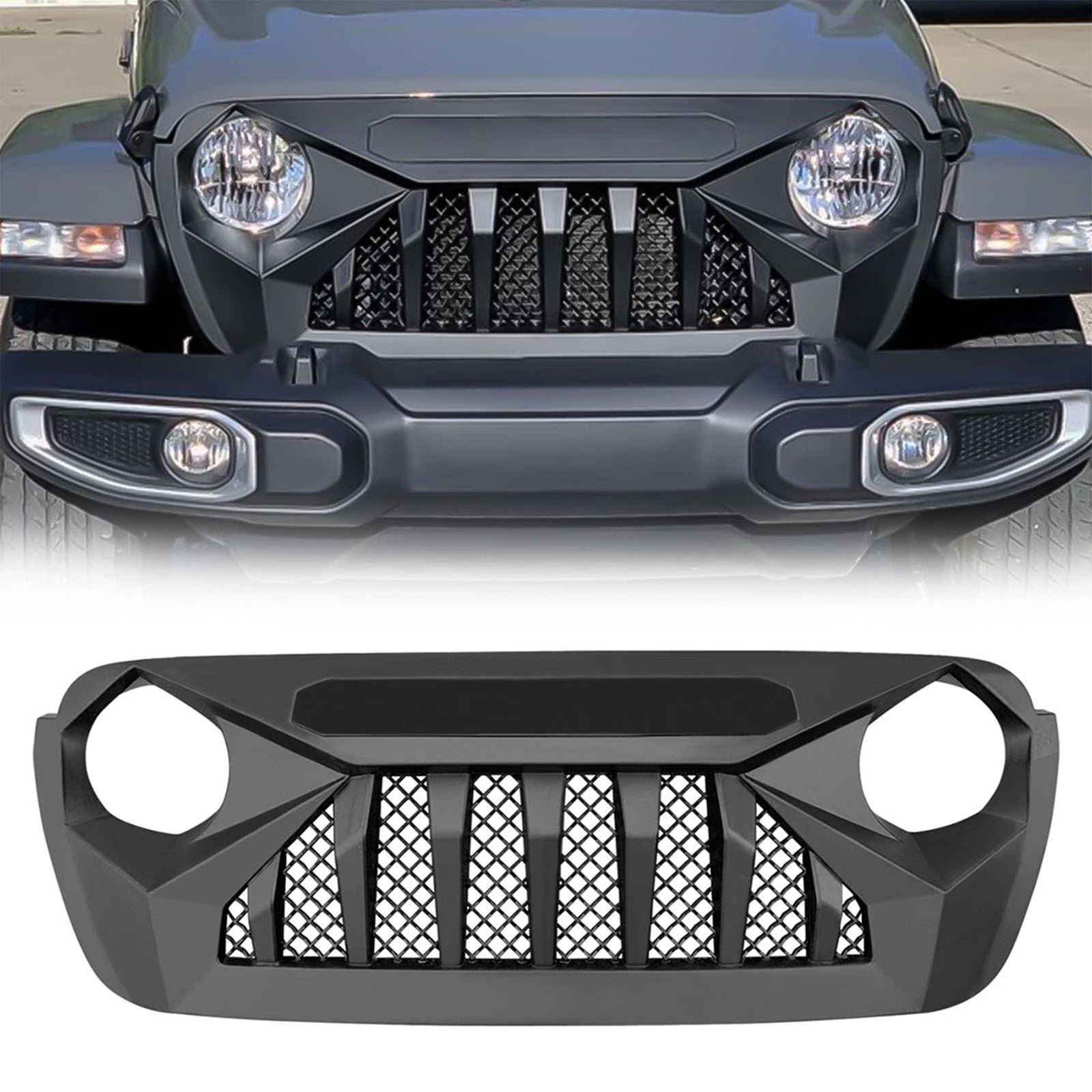 Demon Grille for 2018+ Jeep Wrangler JL & 2020+ Gladiator JT (Open Box) - VMInnovations