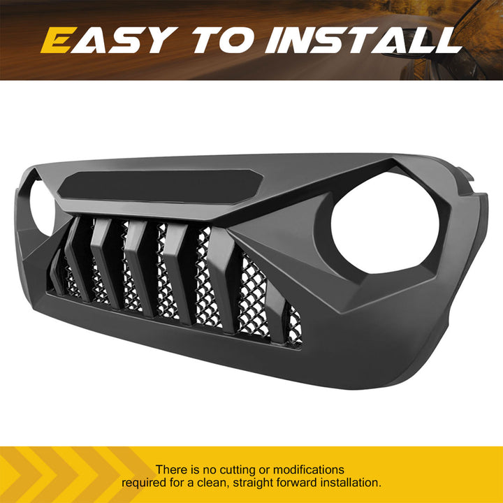 AMERICAN MODIFIED Demon Grille for 2018+ Jeep Wrangler JL & 2020+ Gladiator JT