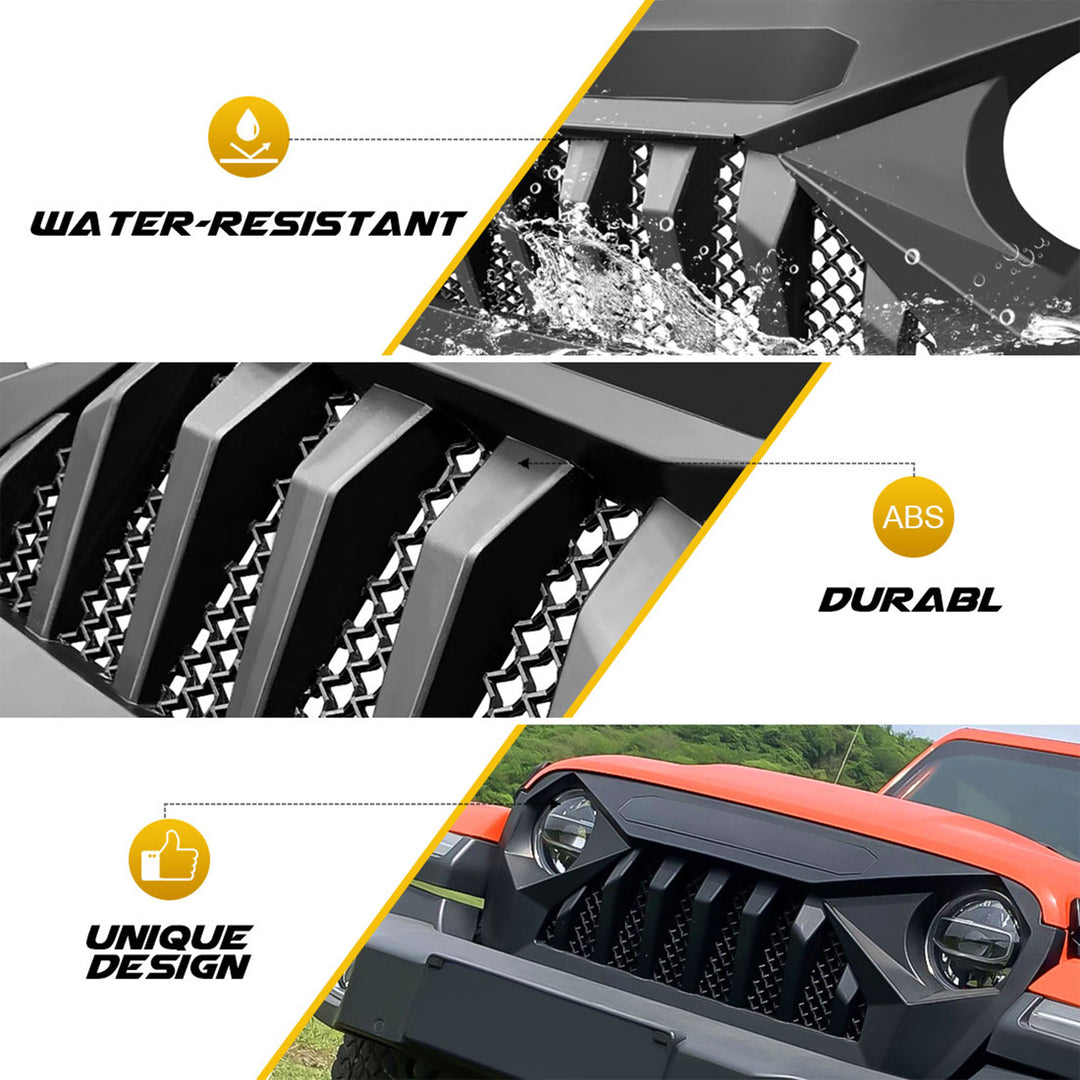 Demon Grille for 2018+ Jeep Wrangler JL & 2020+ Gladiator JT (Open Box) - VMInnovations