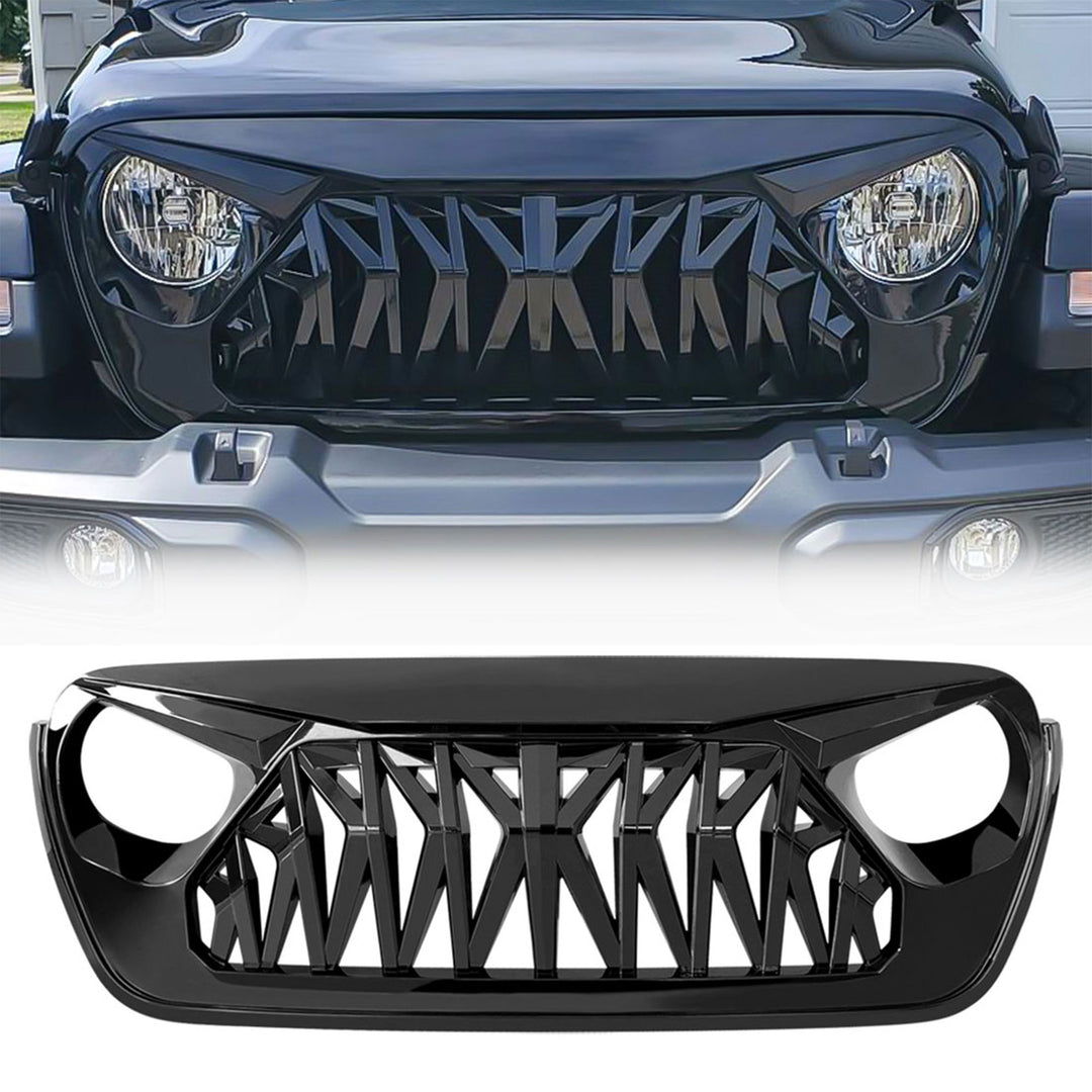 AMERICAN MODIFIED Shark Grille for 2018+ Jeep Wrangler JL & 2020+ Gladiator JT - VMInnovations