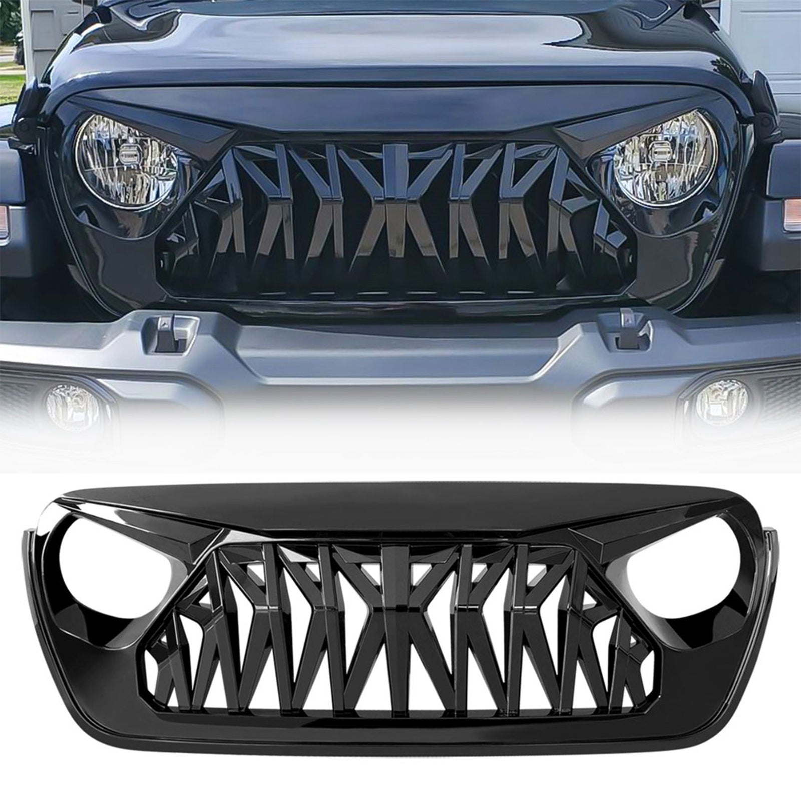 AMERICAN MODIFIED Shark Grille 2018+ Jeep Wrangler JL & 2020+ Gladiator JT(Used) - VMInnovations