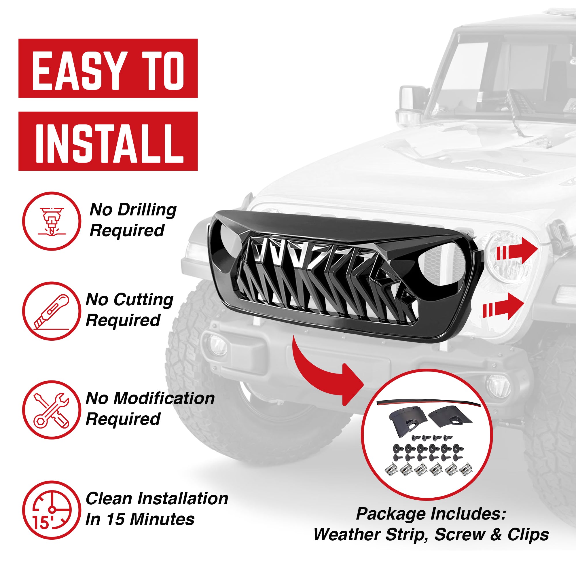 AMERICAN MODIFIED Shark 2018+ Jeep Wrangler JL & 2020+ Gladiator JT (Open Box) - VMInnovations