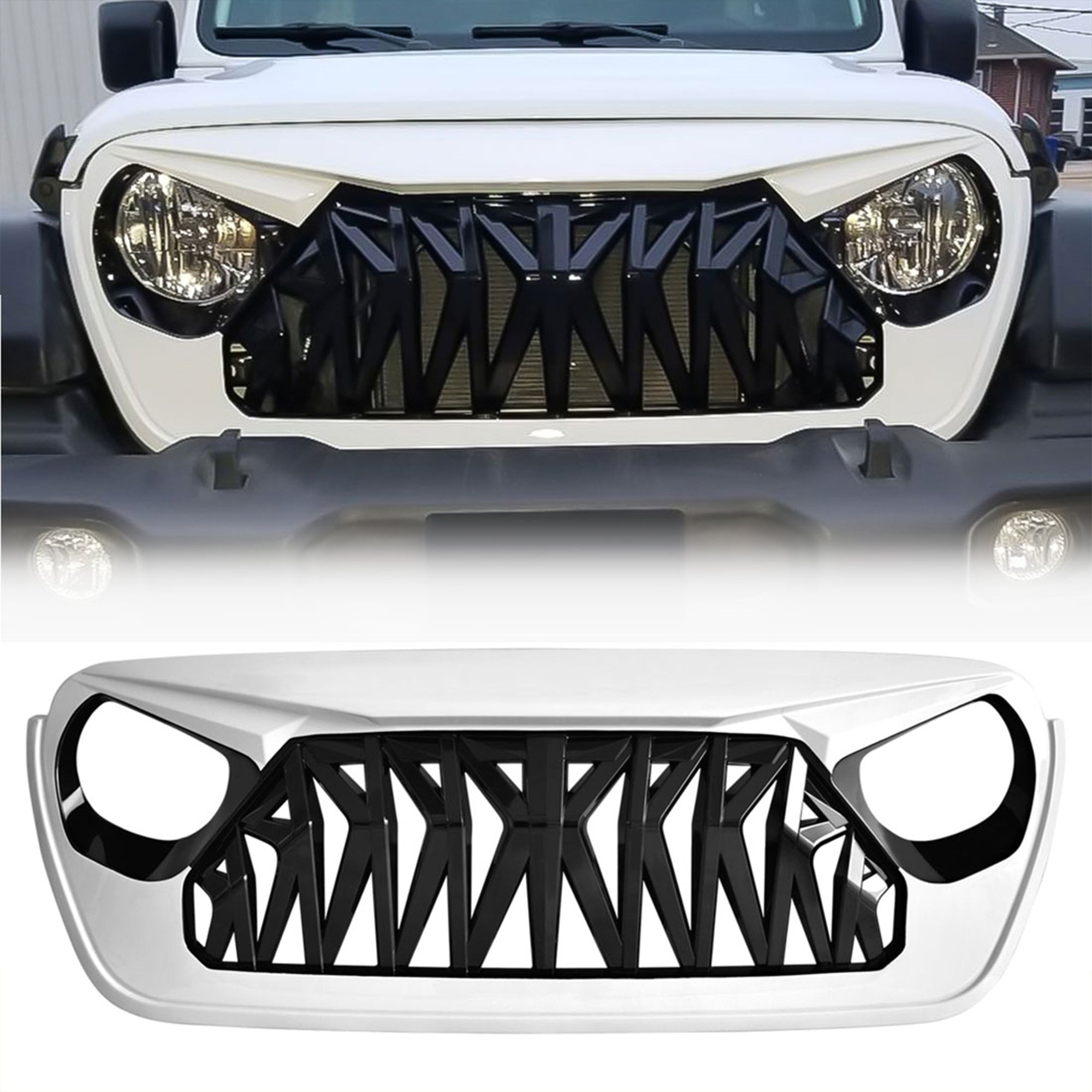 AMERICAN MODIFIED Shark Grille for 2018+ Jeep Wrangler JL & 2020+ Gladiator JT - VMInnovations