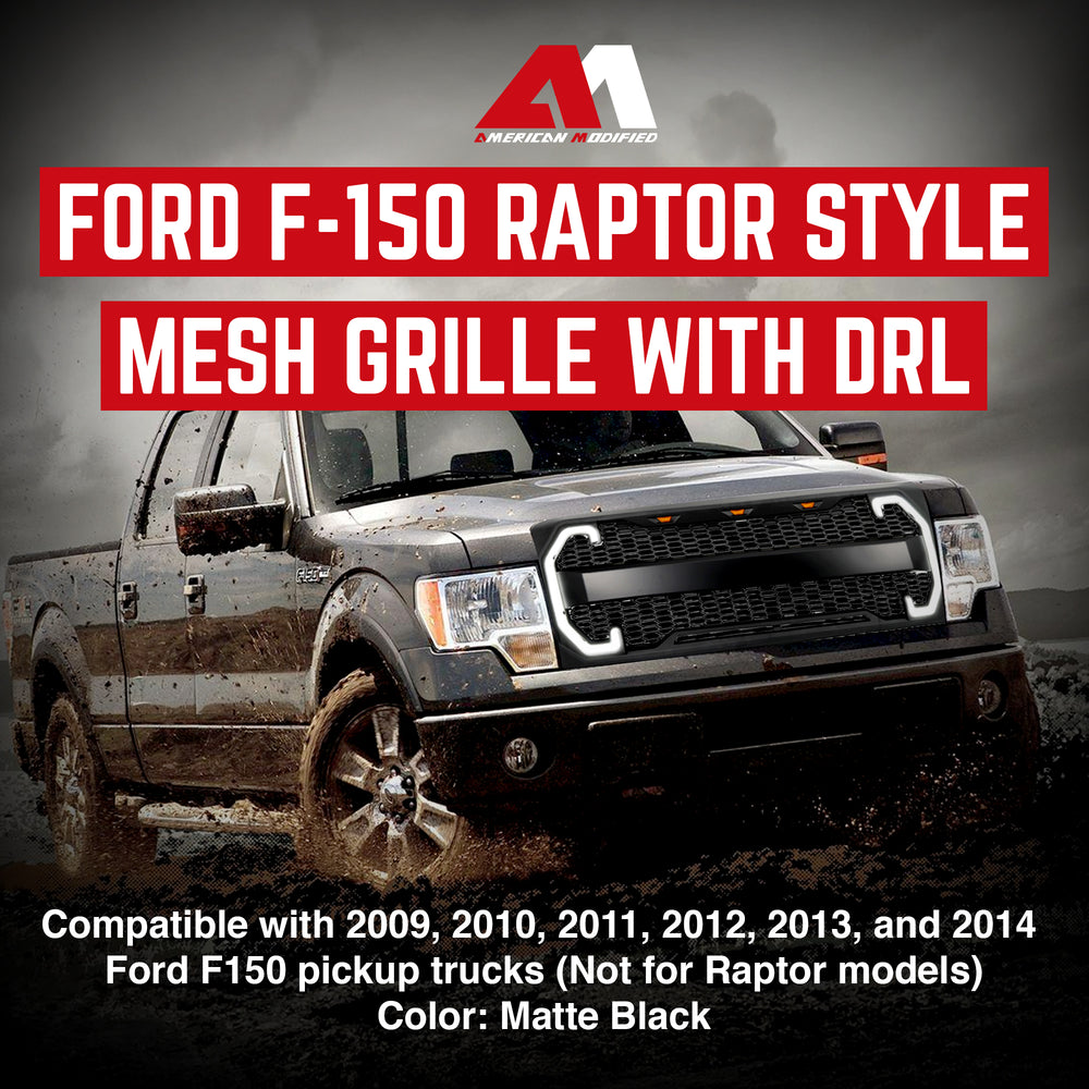 AMERICAN MODIFIED Raptor-Style Grille Compatible with 2009-2014 Ford F150 (Used) - VMInnovations