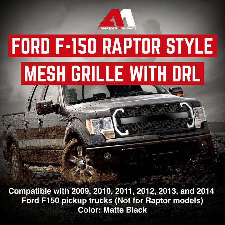 AMERICAN MODIFIED Raptor-Style Grille Compatible with 2009-2014 Ford F150 (Used) - VMInnovations