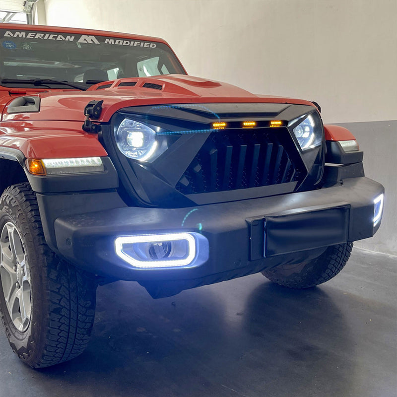 AMERICAN MODIFIED Fog Light Covers w/Turn Signal for 18-24 Wrangler JL(Open Box)