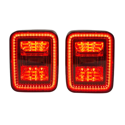 AMERICAN MODIFIED LED Tail Lights, 19-22 Jeep Gladiator JT,  Black (Open Box)