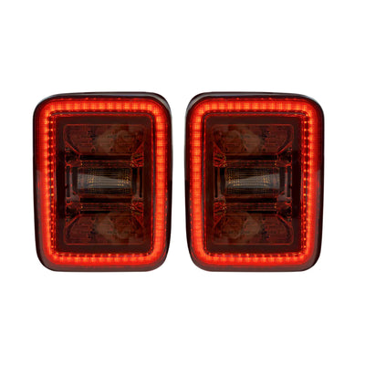 AMERICAN MODIFIED LED Tail Lights, 19-22 Jeep Gladiator JT,  Black (Open Box)