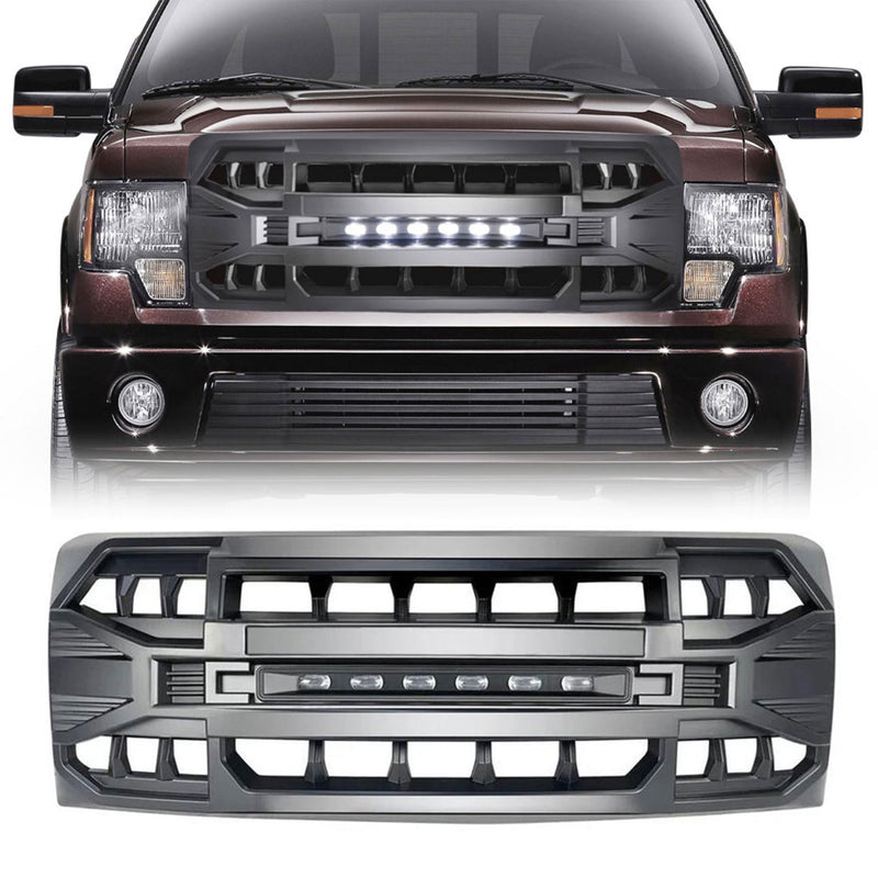 AMERICAN MODIFIED Armor Grille w/Off Road Lights for 09-14 Ford F150 (Open Box)