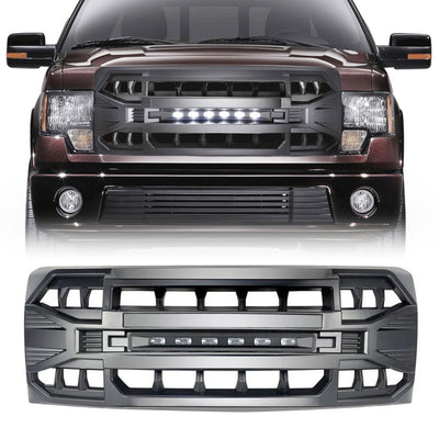 AMERICAN MODIFIED Armor Grille w/Off Road Lights for 09-14 Ford F150 (Open Box) - VMInnovations