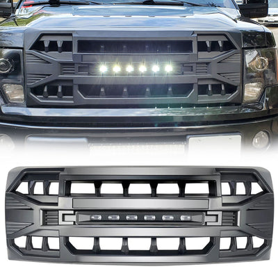 AMERICAN MODIFIED Armor Grille w/Off Road Lights for 09-14 Ford F150 (Open Box)