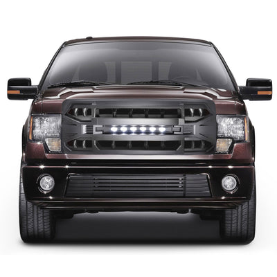 AMERICAN MODIFIED Armor Grille w/Off Road Lights for 09-14 Ford F150 (Open Box) - VMInnovations