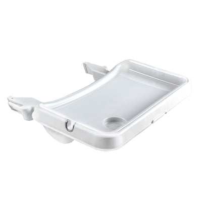 hauck Alpha+ Adjustable Booster High Chair and High Chair Tray Table, White