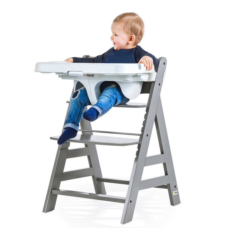 hauck Alpha High Chair Tray Table Compatible with Wooden Alpha+ and Beta+, White