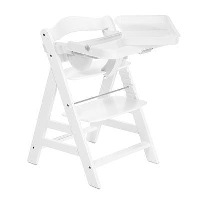 Alpha High Chair Tray Table Compatible w. Wooden Alpha+, Beta+, White (Open Box)