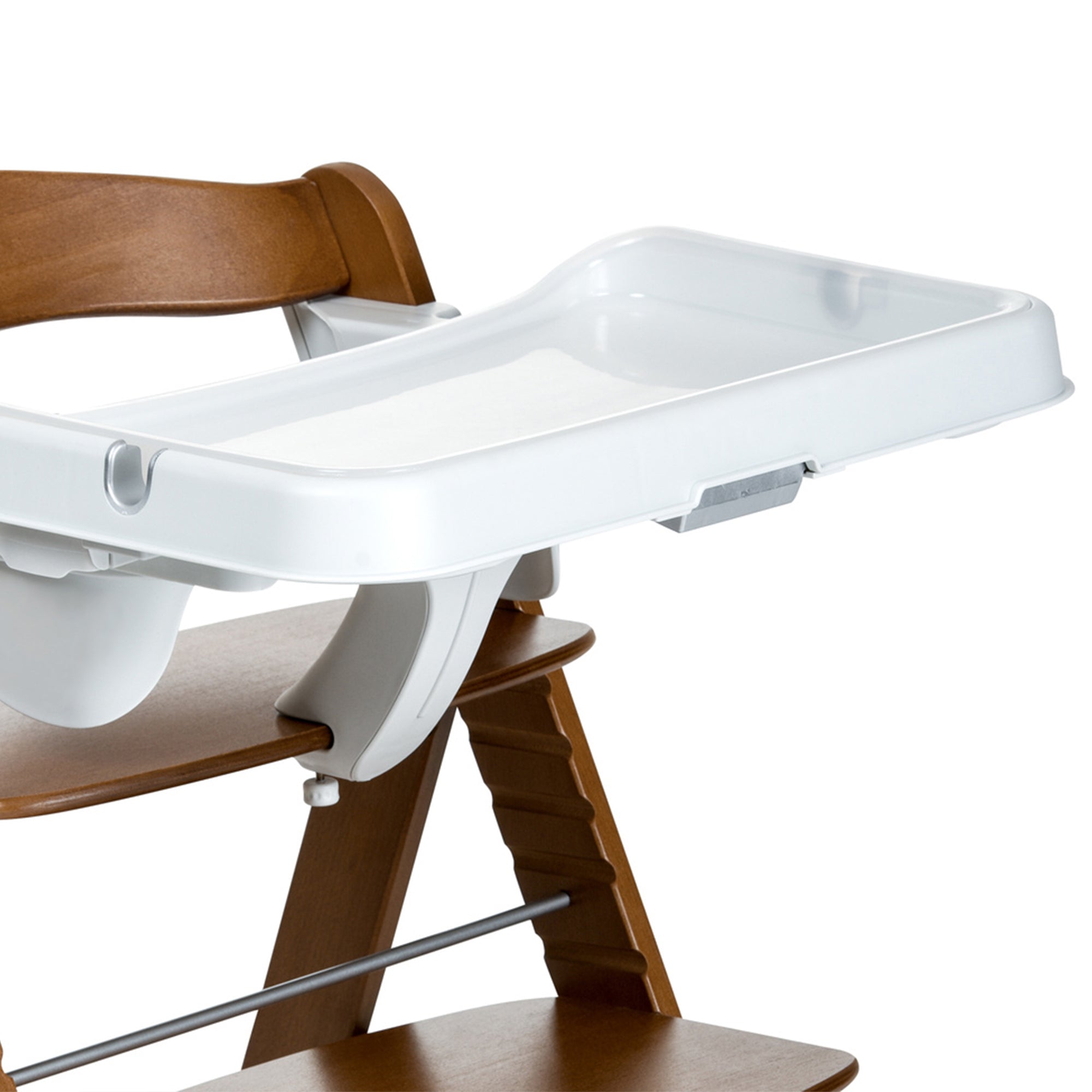 hauck Alpha+ Adjustable Booster High Chair and High Chair Tray Table, White
