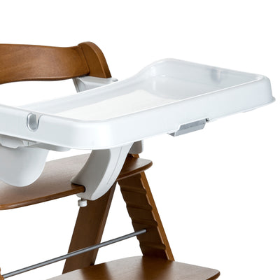 hauck Alpha+ Adjustable Booster High Chair and High Chair Tray Table, White