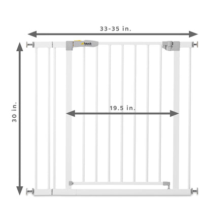 hauck 59728 Open N Stop KD Pressure Fit with 3.5 Inch Extension Baby Gate, White