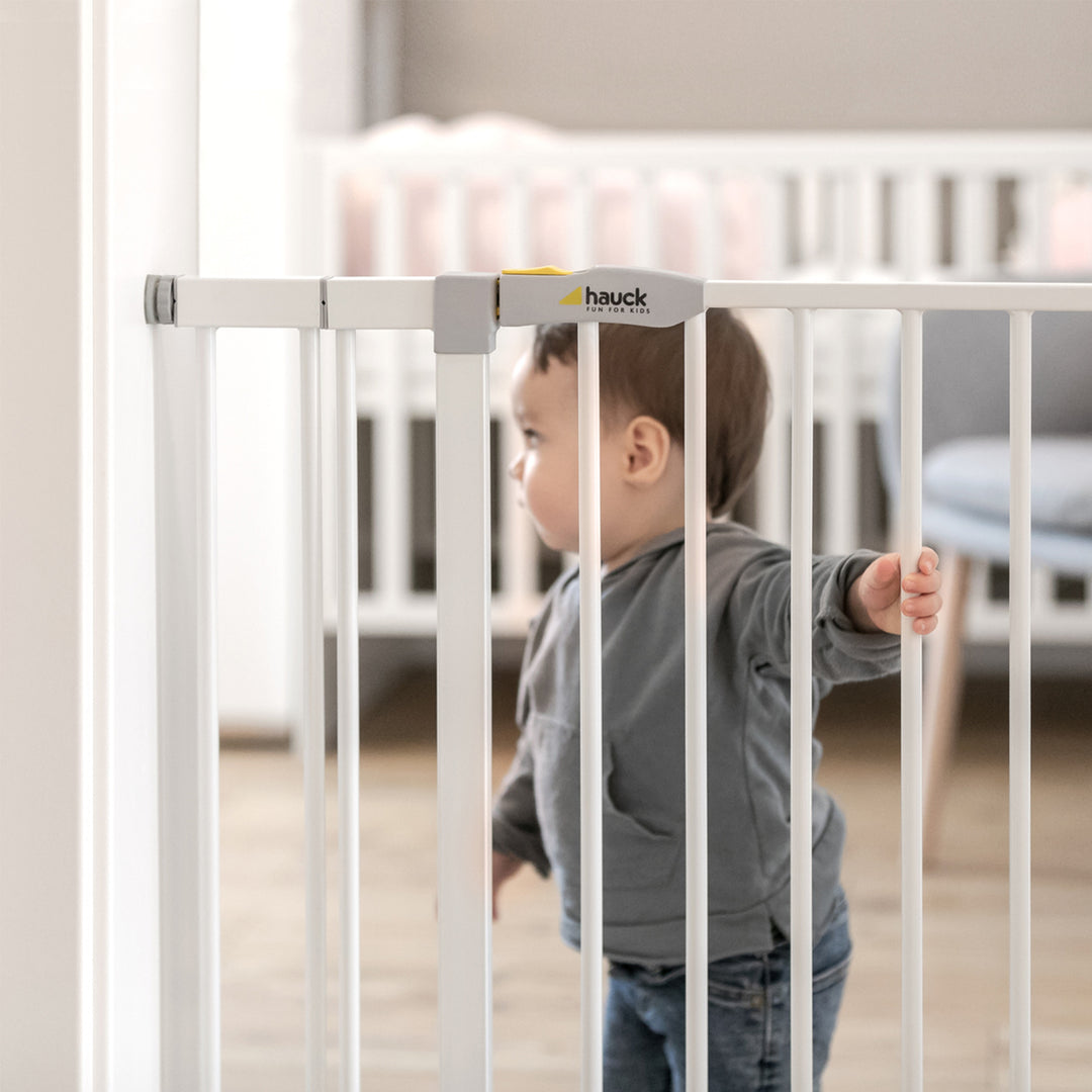 59728 Open N Stop KD Pressure Fit with 3.5 In Extension Baby Gate, WT (Open Box)