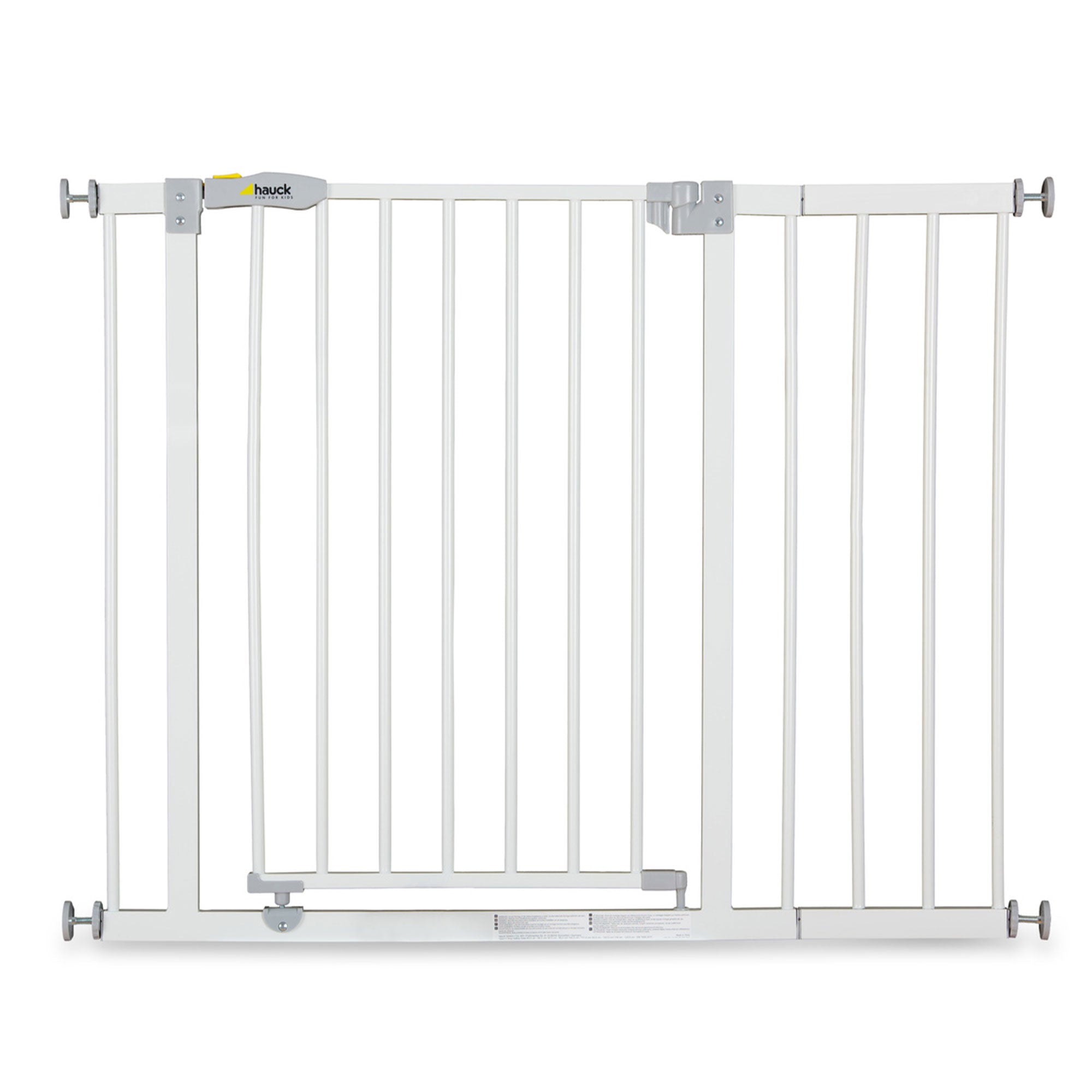 Hauck Pressure Mounted Baby Safety Gate with 8" Extension, White (Open Box) - VMInnovations