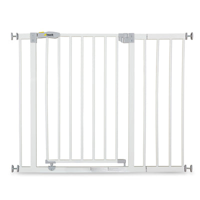 Hauck Pressure Mounted Baby Safety Gate with 8" Extension, White (Open Box) - VMInnovations