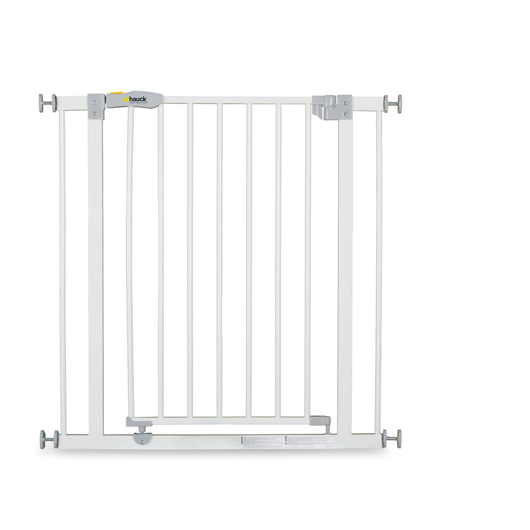 hauck Open N Stop Pressure Mounted Fit Baby Safety Gate with 8" Extension, White