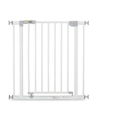 Hauck Pressure Mounted Baby Safety Gate with 8" Extension, White (Open Box)