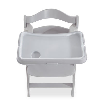 hauck Alpha+ Adjustable Booster High Chair with 2 Pack High Chair Tray Table