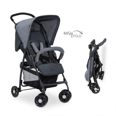 hauck Sport T13 Lightweight Compact Foldable Stroller, Charcoal Stone (Open Box)