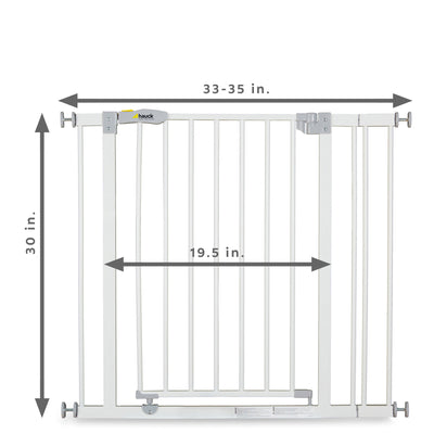 hauck OpenNStop Pressure Mounted Baby Safety Gate w/3.5" Extension, White (Used)