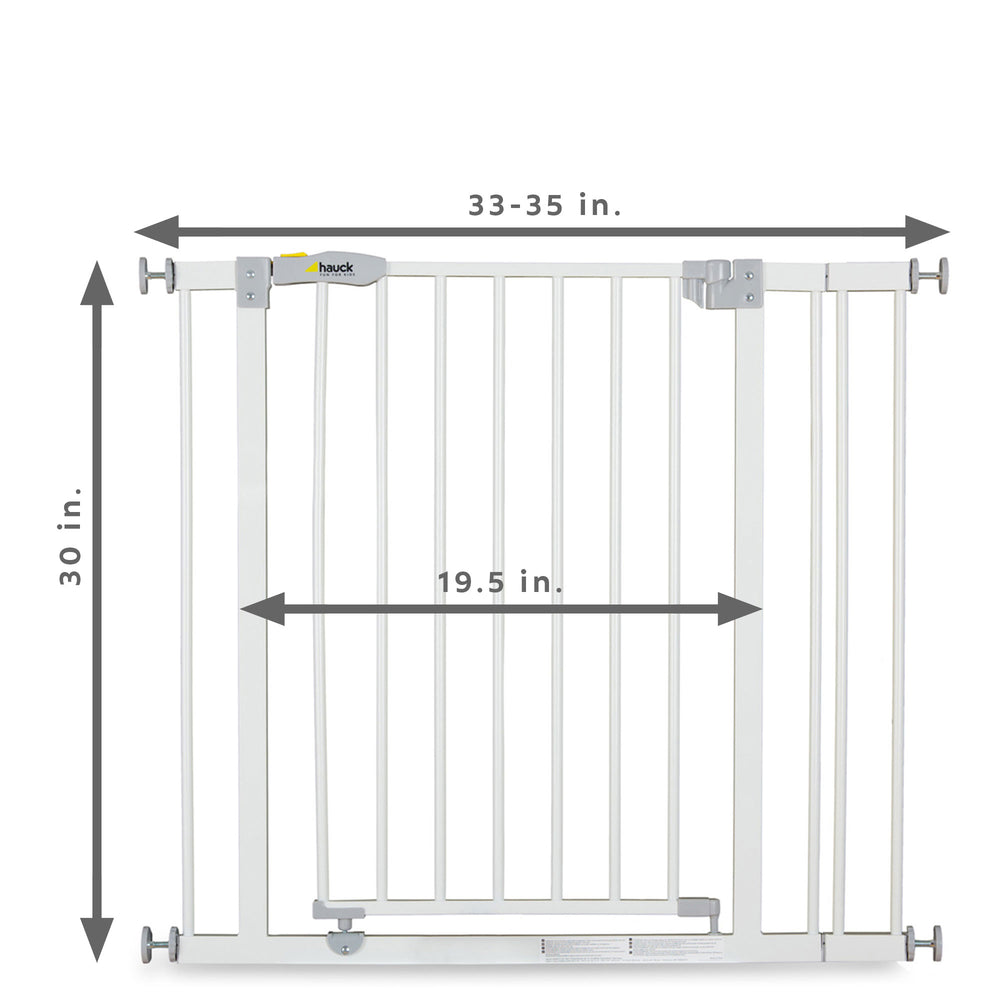 hauck OpenNStop Pressure Mounted Baby Safety Gate w/3.5" Extension, White (Used) - VMInnovations