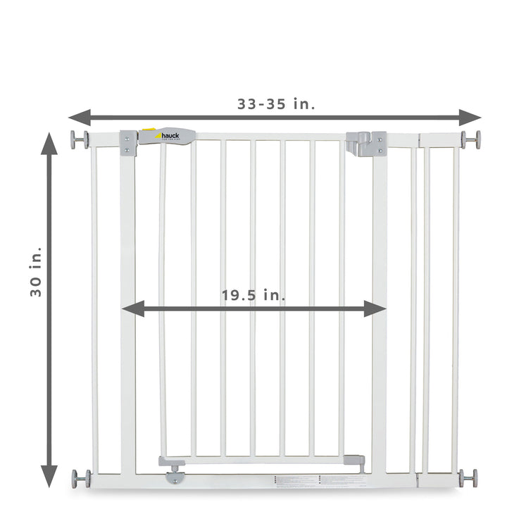 hauck Open N Stop Pressure Fit w/ 3.5" Extension Safety Gate, White (Open Box)