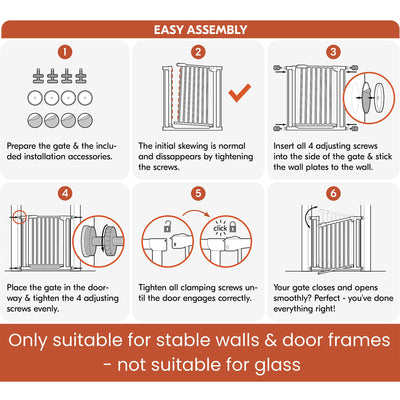hauck Open N Stop Pressure Fit Baby Safety Gate for Openings 29-31", White(Used)