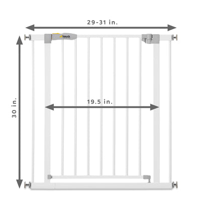 hauck Open N Stop Pressure Fit Baby Safety Gate for Openings 29 to 31", White