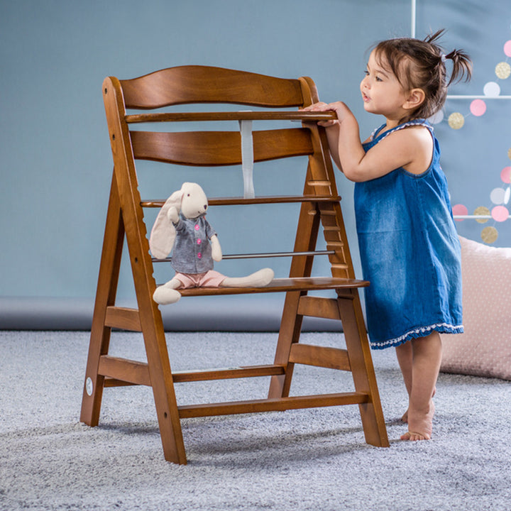 hauck Alpha+ Grow Along Adjustable Wooden Booster High Chair, Beechwood, Walnut