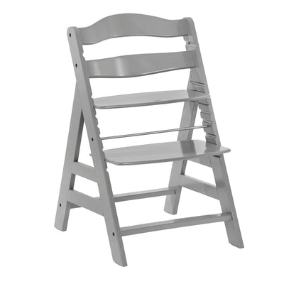 hauck Alpha+ Grow Along Adjustable Wooden Highchair, Beechwood, Grey (Open Box) - VMInnovations