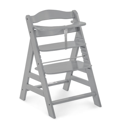 hauck Alpha+ Grow Along Adjustable Wooden Highchair, Beechwood, Grey (Used)