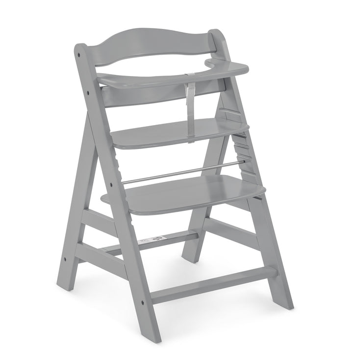 hauck Alpha+ Adjustable Booster High Chair and High Chair Tray Table, White
