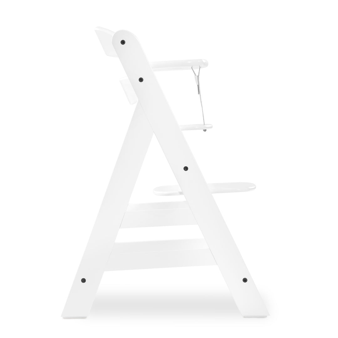 hauck Alpha+ Grow Along Adjustable Wooden Baby High Chair Seat, Beechwood, White