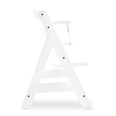 hauck Alpha+ Grow Along Adjustable Wooden Highchair, Beechwood, White (Open Box)