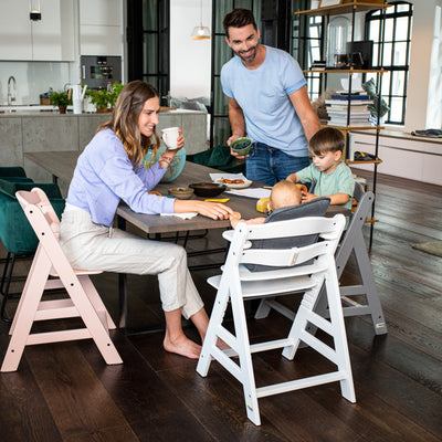 Alpha+ Grow Along Adjustable Wooden Highchair Seat,Beechwood,White Finish(Used)