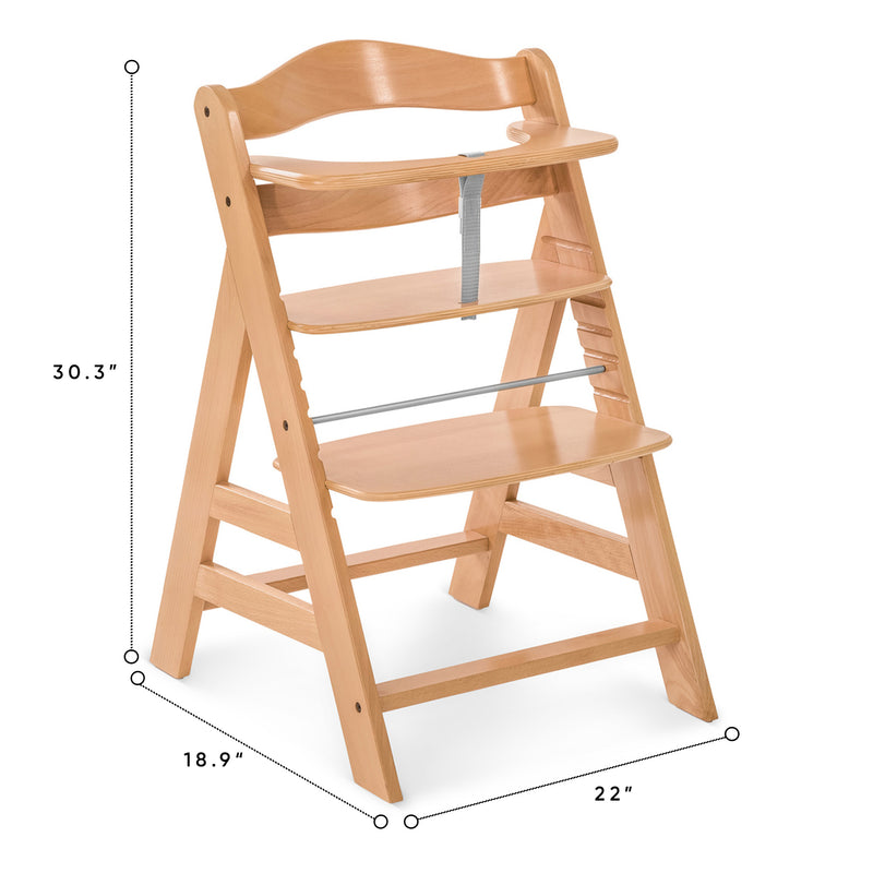 hauck Alpha+ Grow Along Adjustable Highchair Seat, Beechwood, Natural (Open Box)