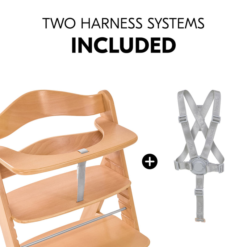 hauck Alpha+ Grow Along Adjustable Wooden Highchair Seat, Beechwood (For Parts)